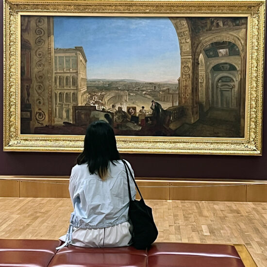 Student at museum