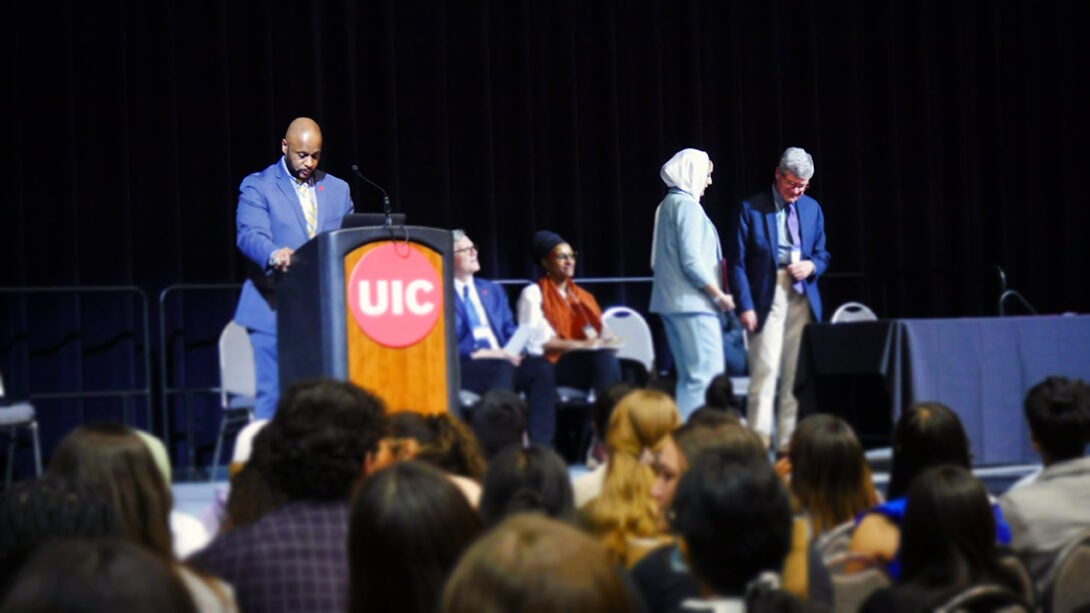 URF winners on stage