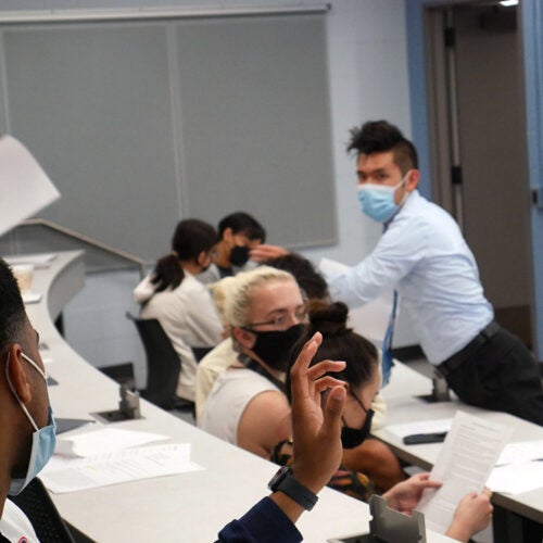 Students in a classroom