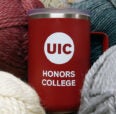 Honors Mug in a bunch of yarn