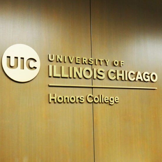 UIC Signage inside the college